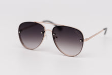 Load image into Gallery viewer, Rimless Aviators Sunglasses with Black Flat Gradient Lens