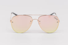 Load image into Gallery viewer, Rimless Aviators Sunglasses with Pink Mirror Flat Lens