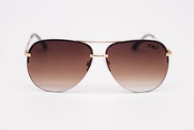 Load image into Gallery viewer, Brown Frameless Aviator Sunglasses - YOLO Eyewear