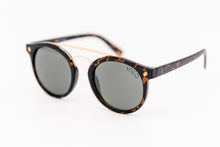 Load image into Gallery viewer, Tortoise French Round Glasses with Brow Bar Mirror lens