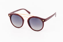 Load image into Gallery viewer, Brown French Round Glasses with Brow Bar Mirror lens