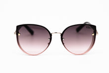 Load image into Gallery viewer, Rose Gold lens Rimless Cat Eye rose gold  Shield Sunglasses