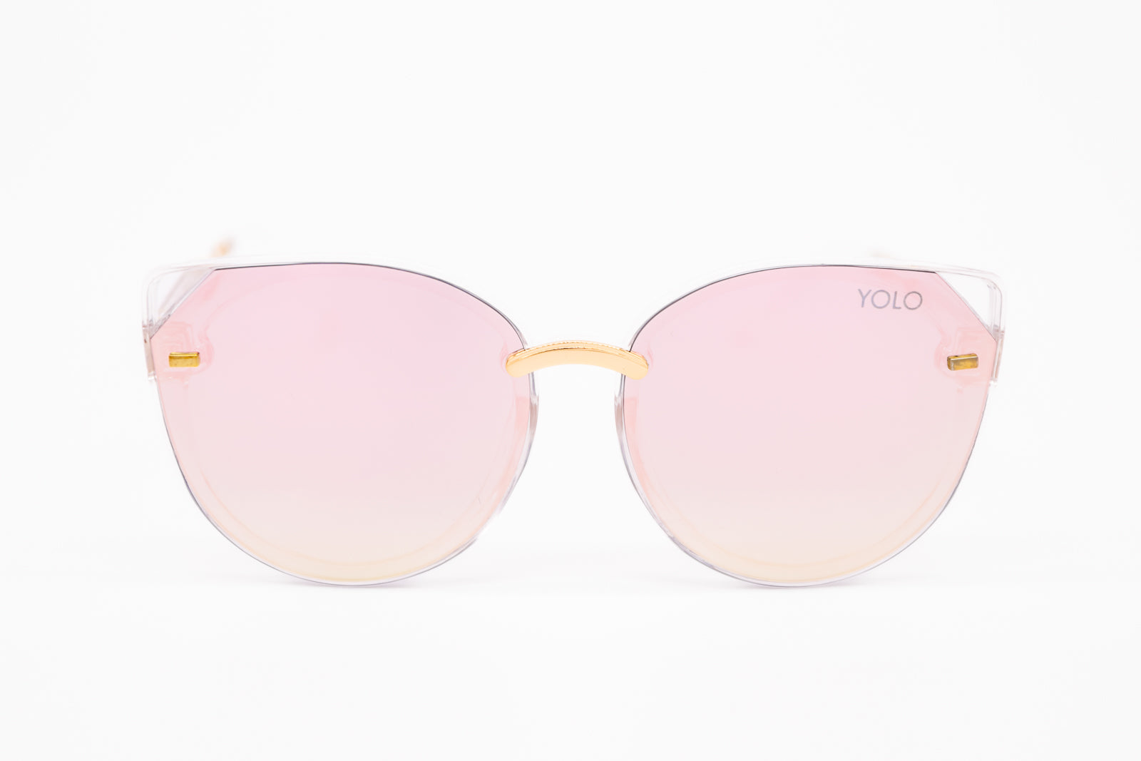 Large Cat Eye Sunglasses with Angle Corner Flat Lens | YOLO 
