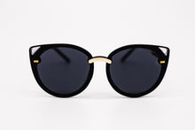 Load image into Gallery viewer, Black lens Cat Eye Sunglasses black frame Yolo Eyewear