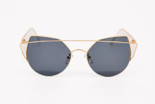 Load image into Gallery viewer, Oversized Gold High Pointed Cat Eye Sunglasses Yolo Eyewear