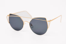 Load image into Gallery viewer, Oversized Gold High Pointed Cat Eye Sunglasses Yolo Eyewear