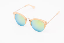 Load image into Gallery viewer, Mirror Green Lens Retro Horn Rimmed Sunglasses Yolo Eyewear