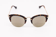 Load image into Gallery viewer, Tortoise mirror lens Retro Horn Rimmed Sunglasses