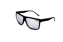 Load image into Gallery viewer, Black Oversized Square Sport Sunglasses Chrome mirror lens