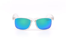 Load image into Gallery viewer, Polarized Sport  Clear Frame Sunglasses blue Mirror Lens
