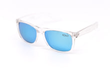 Load image into Gallery viewer, Polarized Sport  Clear Frame Sunglasses blue Mirror Lens