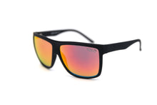 Load image into Gallery viewer, Black Oversized Square Sport Sunglasses Red mirror lens