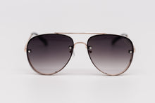 Load image into Gallery viewer, Rimless Aviators Sunglasses with Black Flat Gradient Lens 
