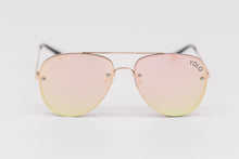 Load image into Gallery viewer, Rimless Aviators Sunglasses with Pink Mirror Flat Lens 
