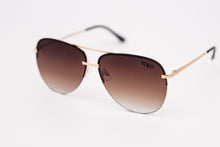 Load image into Gallery viewer, Brown Frameless Aviator Sunglasses - YOLO Eyewear
