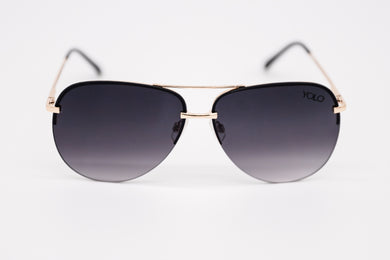 Black Frameless Aviator Sunglasses - YOLO Eyewear