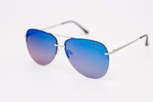 Load image into Gallery viewer, Blue Frameless Mirror Aviator Sunglasses - YOLO Eyewear
