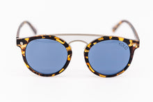 Load image into Gallery viewer, Tortoise French Round Glasses with Brow Bar Mirror lens
