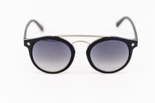 Load image into Gallery viewer, Black French Round Glasses with Brow Bar Yolo Eyewear
