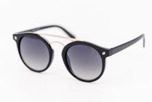 Load image into Gallery viewer, Black French Round Glasses with Brow Bar Yolo Eyewear
