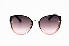 Load image into Gallery viewer, Rose Gold lens Rimless Cat Eye rose gold  Shield Sunglasses
