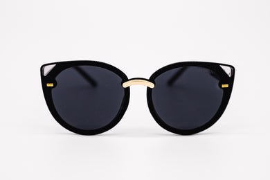 Black lens Cat Eye Sunglasses black frame Yolo Eyewear