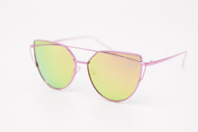 Load image into Gallery viewer, High Pointed Cat Eye Fashion Pink Mirrored Sunglasses 
