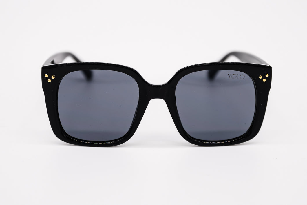 Black Classic Square Cat Eye Sunglasses | Yolo Eyewear