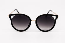 Load image into Gallery viewer, Black Round Cat Eye Sunglasses Cut Out Lens - YOLO Eyewear
