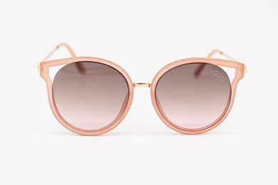 Pink Round Cat Eye Sunglasses Cut Out Lens - YOLO Eyewear