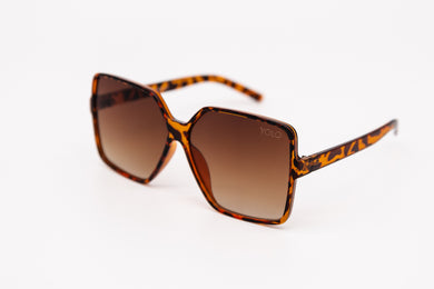 Brown Tortoise Shell Oversize Square Sunglasses