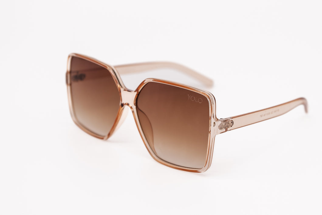 Brown Oversize Square Sunglasses