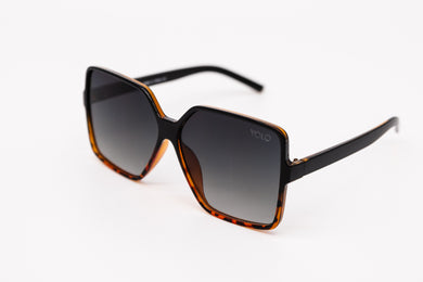 Black Tortoise Shell Oversize Square Sunglasses