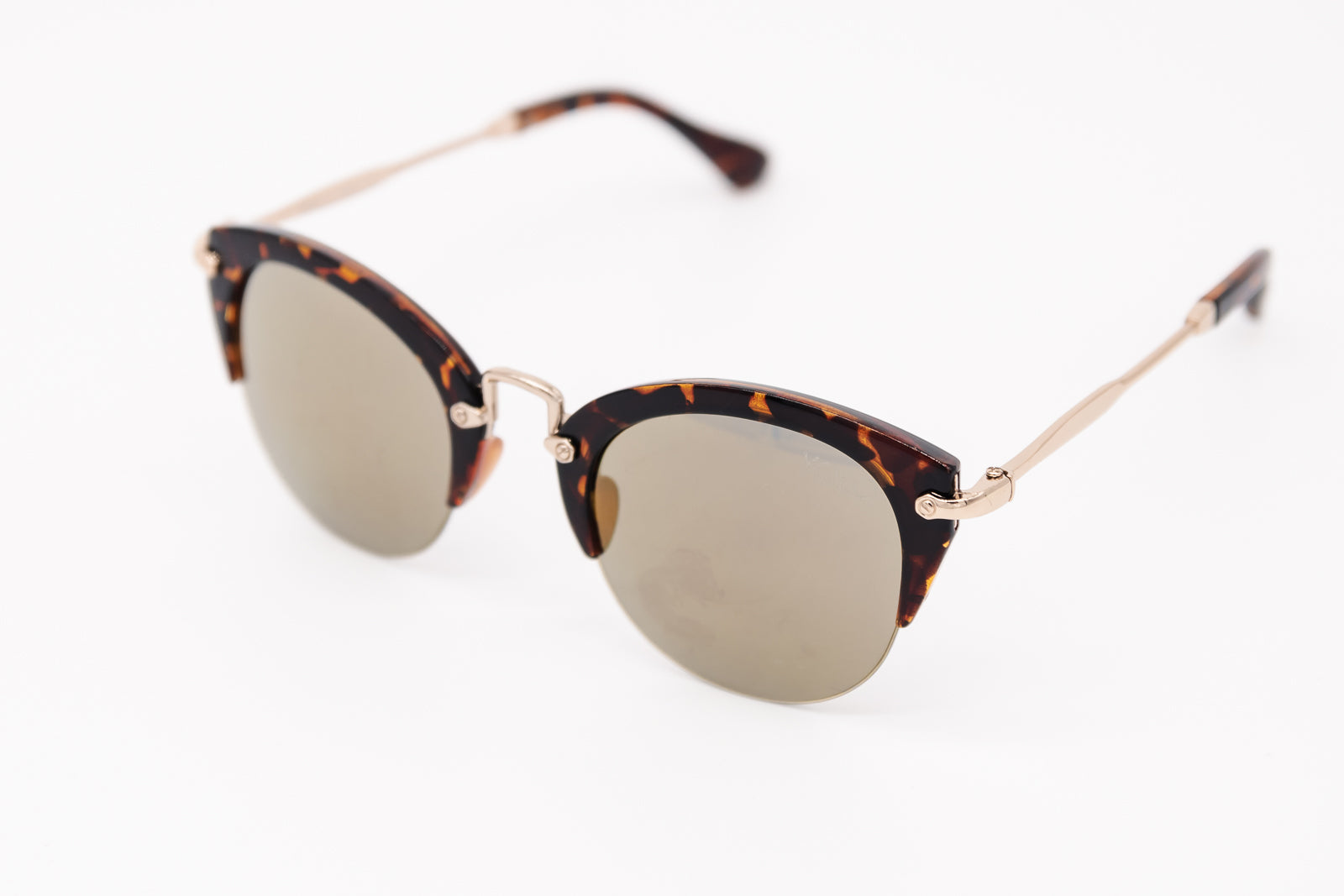 Classic Retro Half Frame Horn Rimmed Sunglasses - Yolo Eyewear