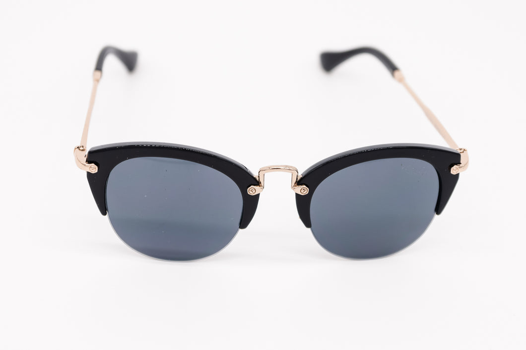 Black Retro Horn Rimmed Sunglasses Yolo Eyewear