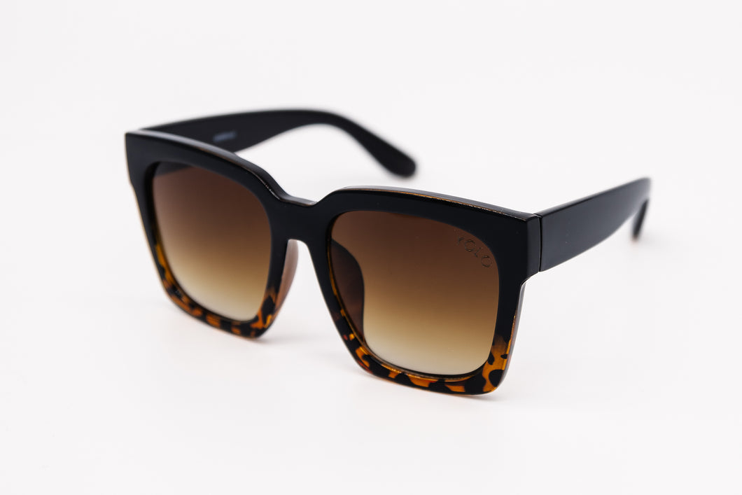 Black tortoise Oversized Square Sunglasses | Yolo Eyewear