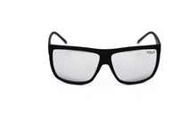 Load image into Gallery viewer, Black Oversized Square Sport Sunglasses Chrome mirror lens
