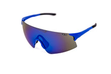 Load image into Gallery viewer, Retro Rimless Blue Mirror Sports Shield Sunglasses
